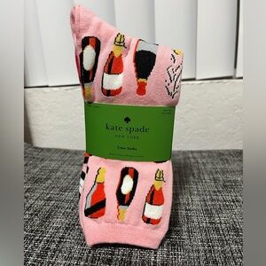 Kate Spade Pink Crew Socks